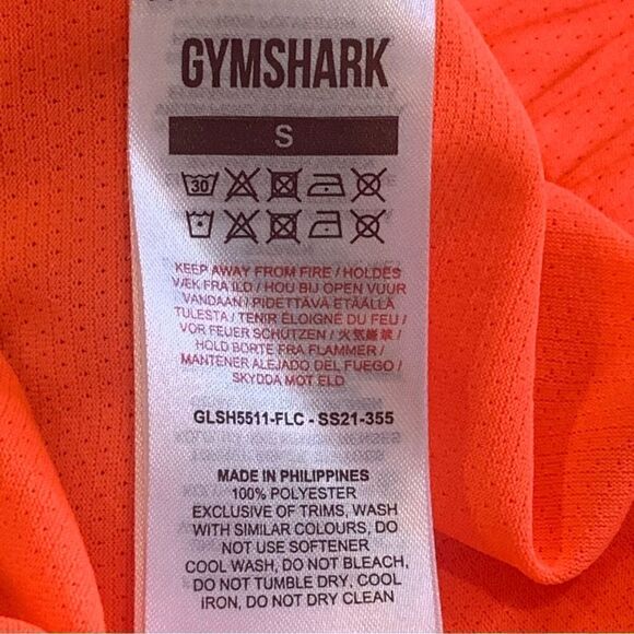 Gymshark Running Shorts Orange Size Small High Rise - Picture 6 of 8